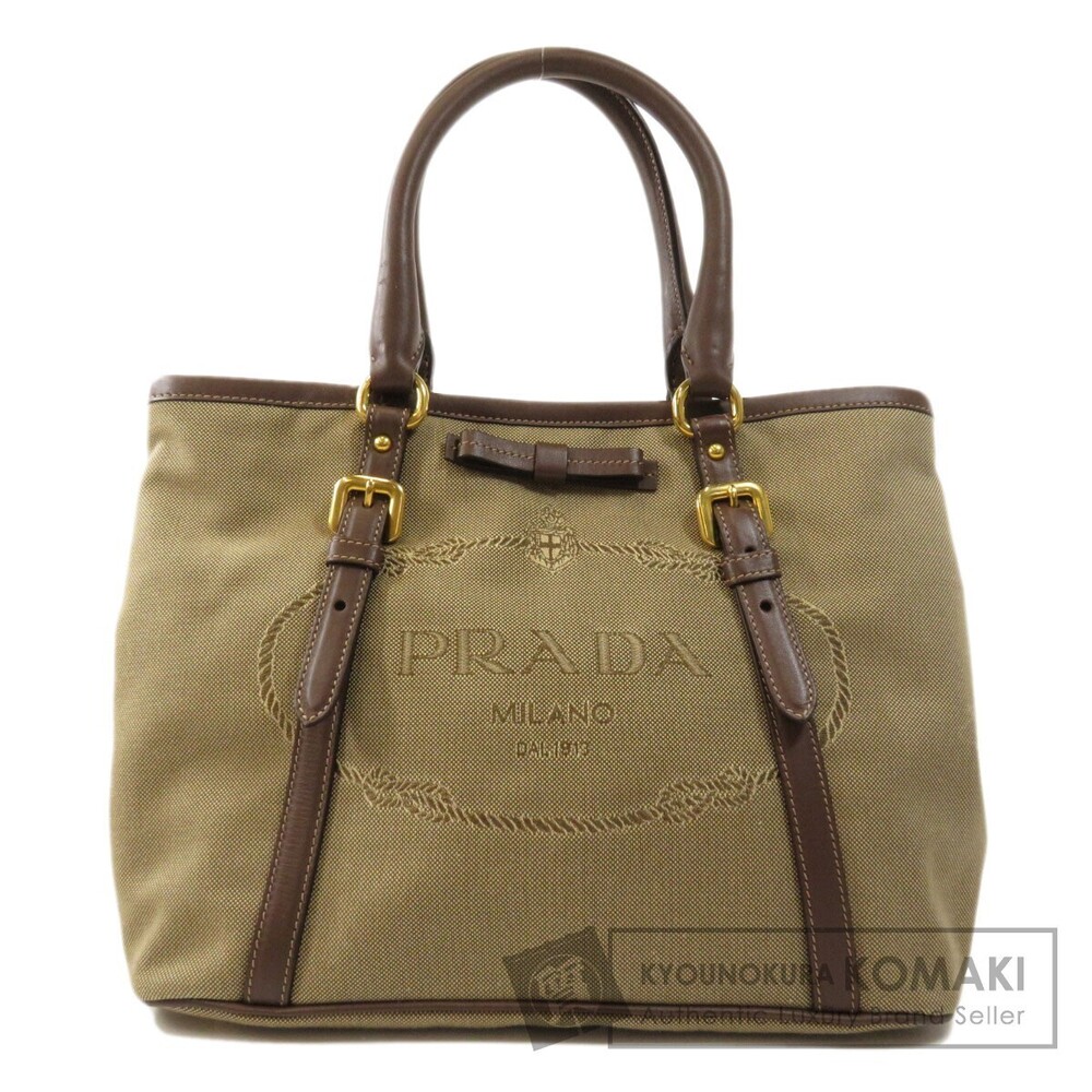 Prada Jacquard Handbag Canvas